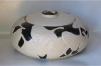 Gingko Lidded Jar
