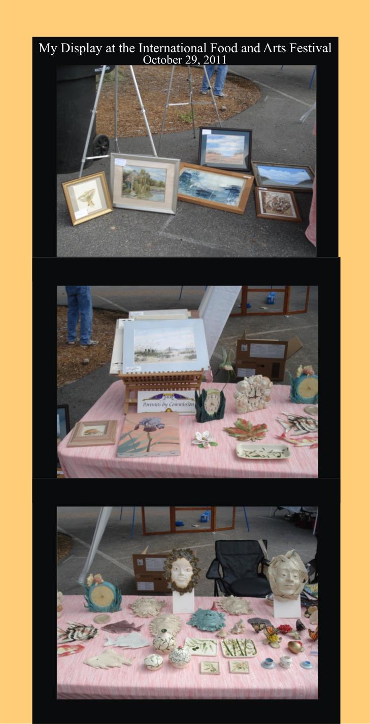 Display tables at International Foods and Arts Festival October 29, 2011