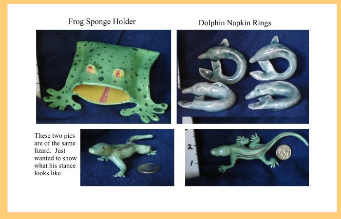 sponge holder and napkin rings