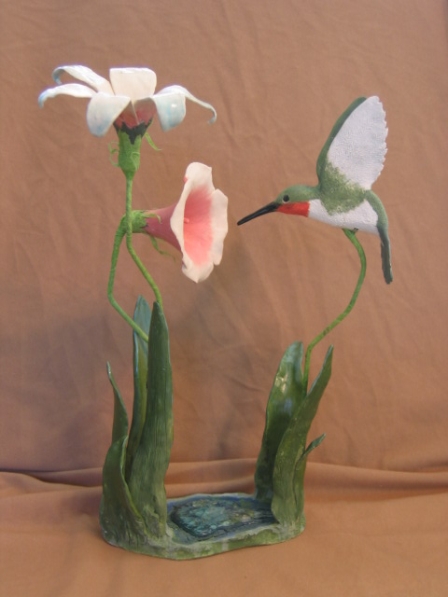 Humming bird sculpture